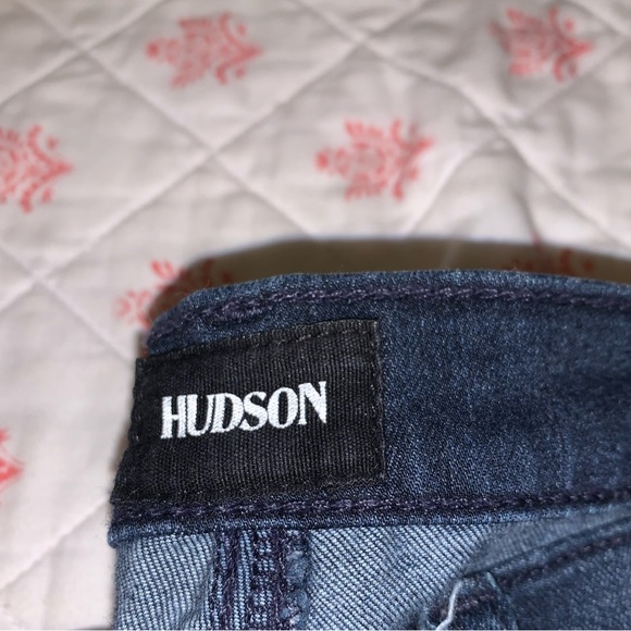 Hudson High Waisted Barbara Skinny Ankle Jeans (Dark Wash) - size - Picture 7 of 13